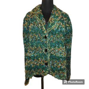 Tweeds Boucle Knit Wool Blend Cardigan Sweater Size Large